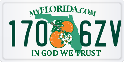 FL license plate 1706ZV