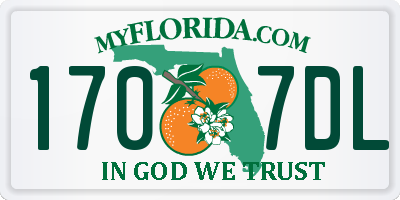 FL license plate 1707DL