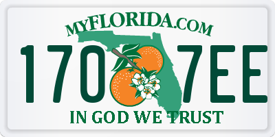 FL license plate 1707EE