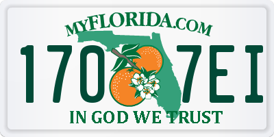 FL license plate 1707EI