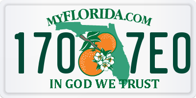 FL license plate 1707EO