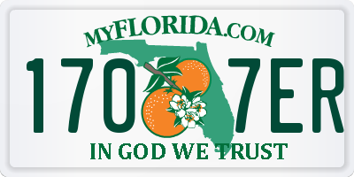 FL license plate 1707ER