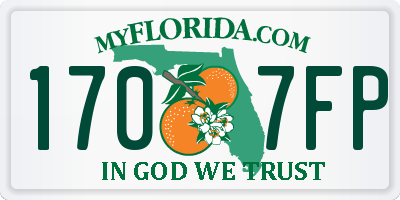 FL license plate 1707FP