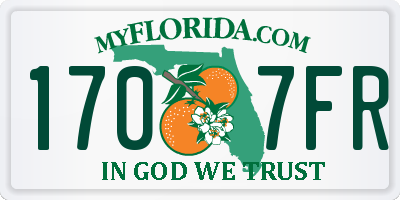 FL license plate 1707FR