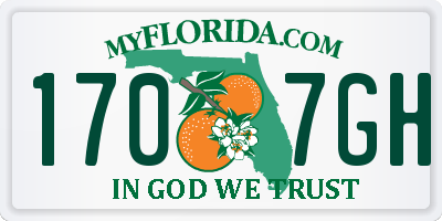 FL license plate 1707GH