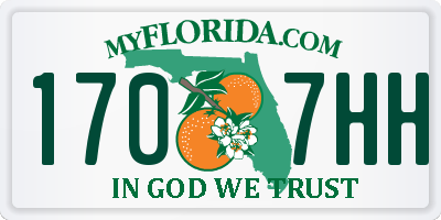 FL license plate 1707HH