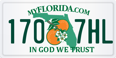 FL license plate 1707HL
