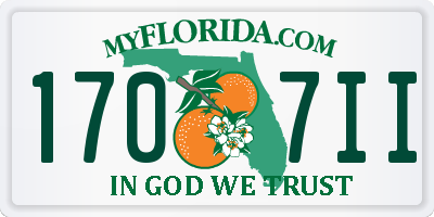 FL license plate 1707II