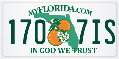FL license plate 1707IS