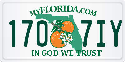 FL license plate 1707IY