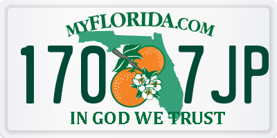 FL license plate 1707JP