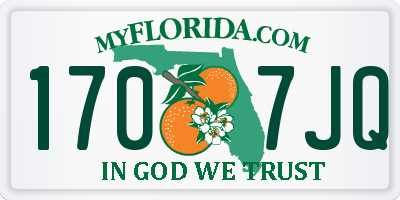 FL license plate 1707JQ