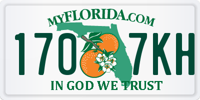 FL license plate 1707KH
