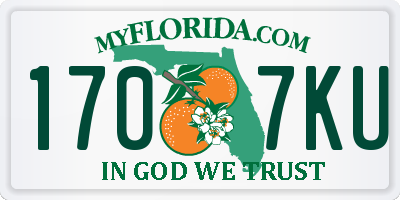 FL license plate 1707KU