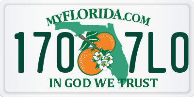FL license plate 1707LO