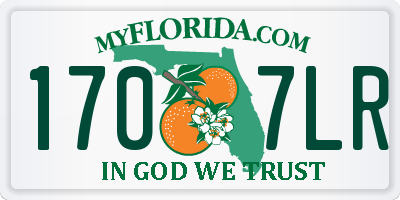 FL license plate 1707LR