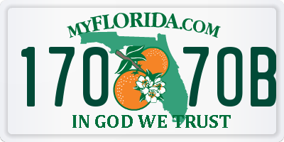 FL license plate 1707OB