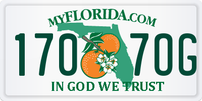 FL license plate 1707OG