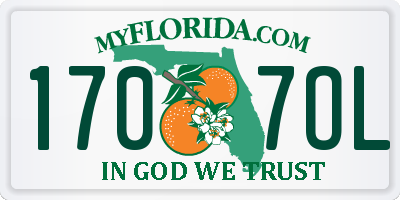 FL license plate 1707OL