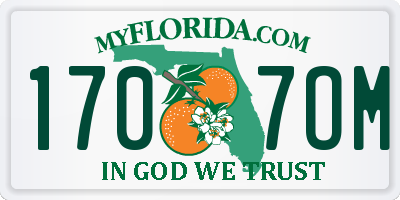 FL license plate 1707OM