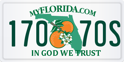 FL license plate 1707OS