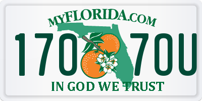 FL license plate 1707OU