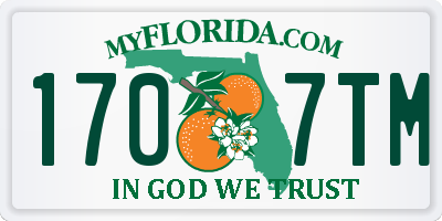FL license plate 1707TM