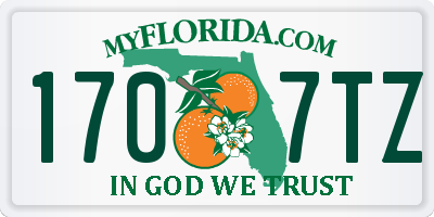 FL license plate 1707TZ
