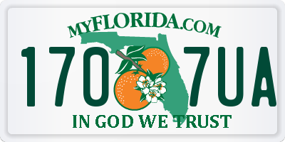 FL license plate 1707UA