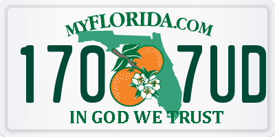 FL license plate 1707UD
