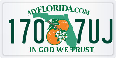 FL license plate 1707UJ