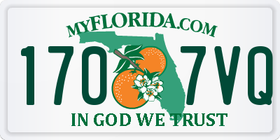 FL license plate 1707VQ