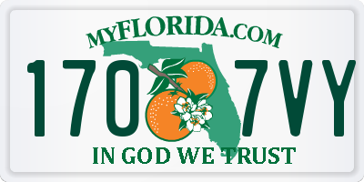 FL license plate 1707VY