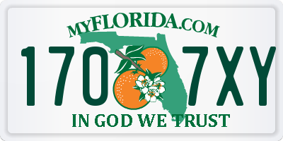 FL license plate 1707XY