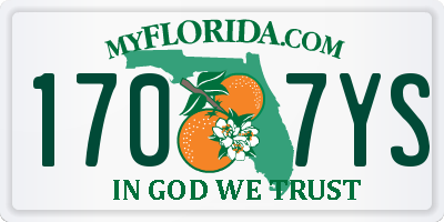 FL license plate 1707YS