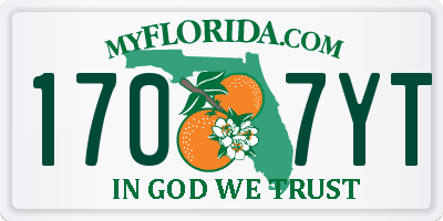FL license plate 1707YT