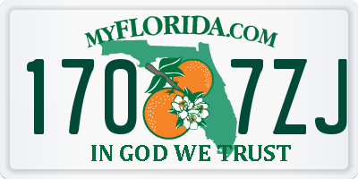 FL license plate 1707ZJ