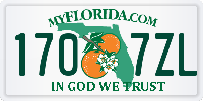 FL license plate 1707ZL