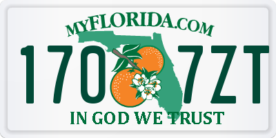FL license plate 1707ZT