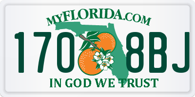 FL license plate 1708BJ