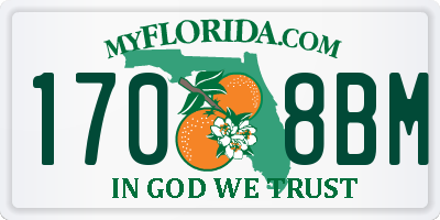 FL license plate 1708BM