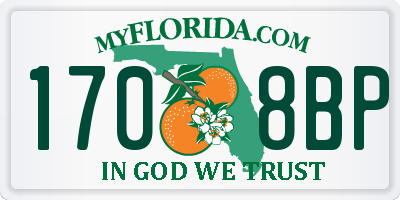 FL license plate 1708BP