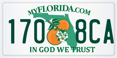 FL license plate 1708CA