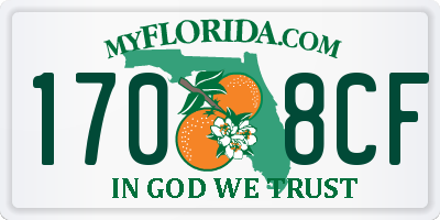 FL license plate 1708CF