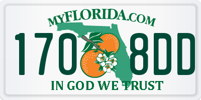 FL license plate 1708DD
