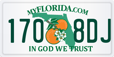 FL license plate 1708DJ