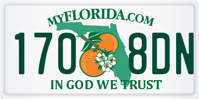 FL license plate 1708DN