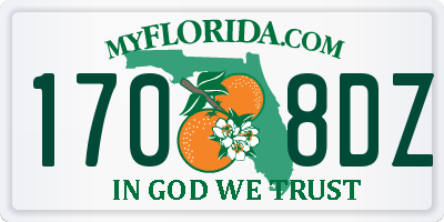 FL license plate 1708DZ