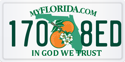 FL license plate 1708ED