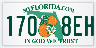 FL license plate 1708EH